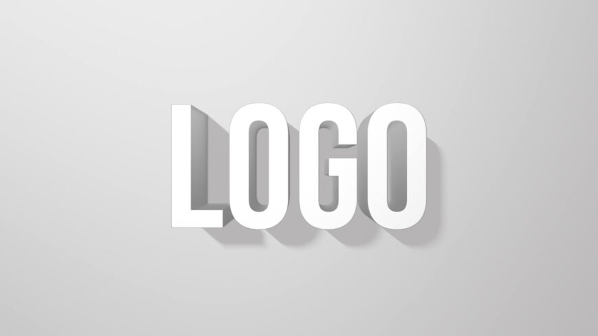 Clean Long Shadow Logo Reveal After Effects Template