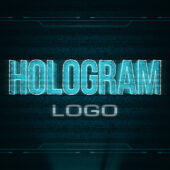 Glitchy Hologram Logo Reveal After Effects Template