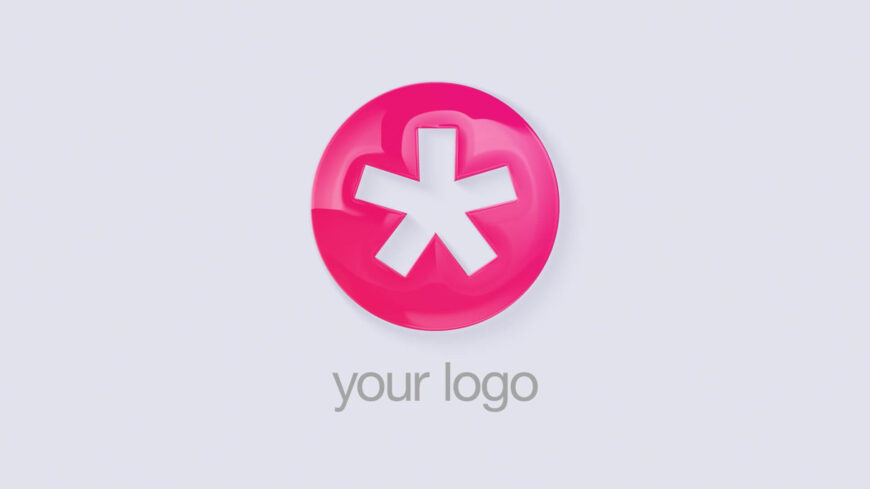 Minimal Glossy 3D Logo Reveal After Effects Template