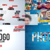 Text And Media Cloud Logo Reveal After Effects Template