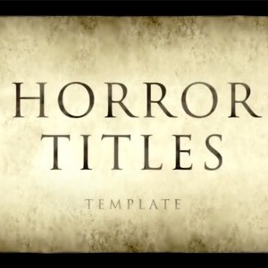 Horror_Titles After Effects Template