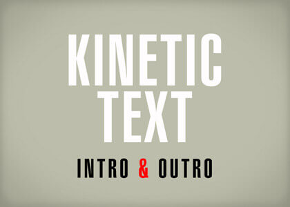 Kinetic_text_Intro After Effects Template