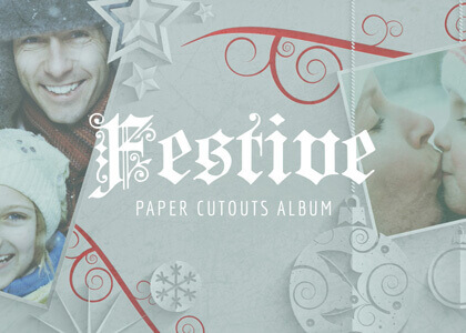 Festive_Cutout_Album Free After Effects Template