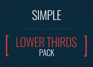 Simple Lower Thirds After Effects template
