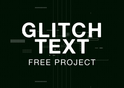 Glitch effect text free After Effects titles template