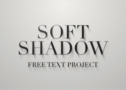 Free soft shadow text After Effects titles template