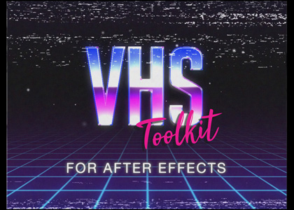 VHS overlay video tracking glitch effects for After Effects