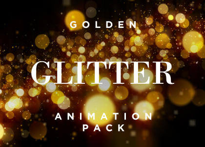 Golden Glitter particle overlay video effect background pack