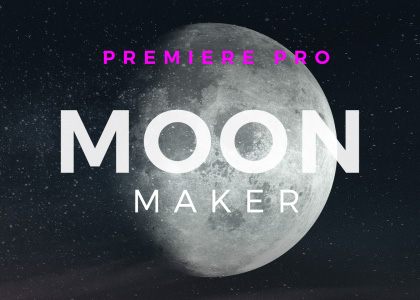 Moon Image Word Cloud Motion Graphics Template for Premiere Pro