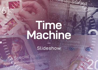 Time Machine After Effects timeline slideshow template