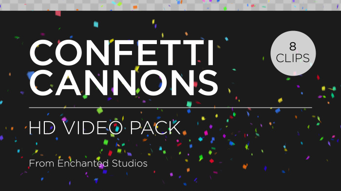 Confetti overlay transparent background title