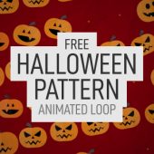 Halloween Pumpkin Pattern Background Loop – Free Animation