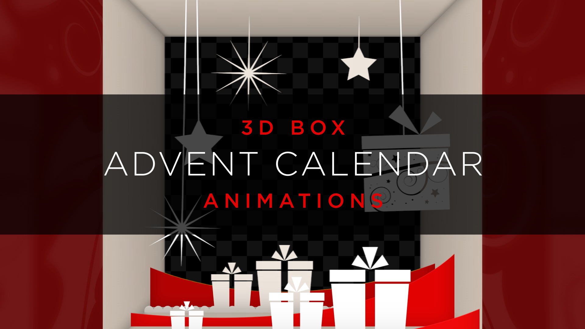 Advent Calendar 3D Box Animation Pack Green Screen Stock Footage HD Still