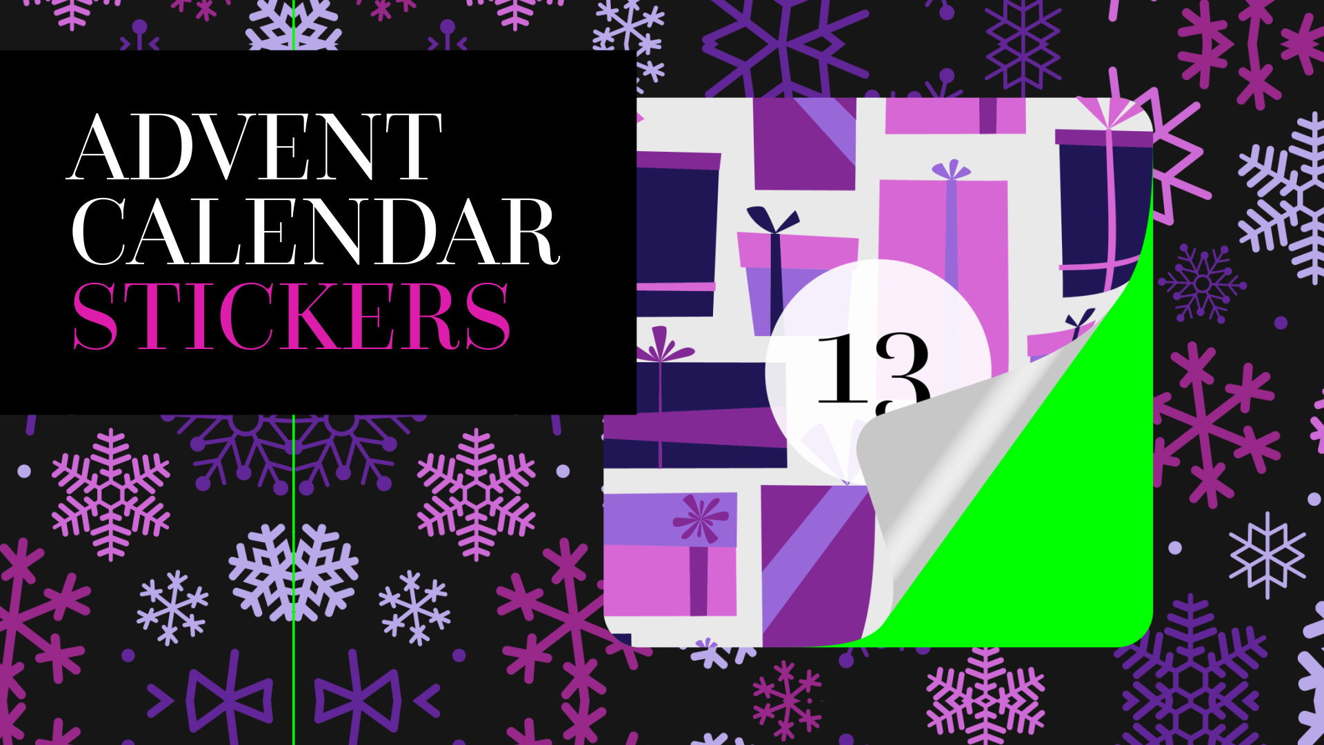 Christmas Advent Calendar Sticker Animations on Green Screen
