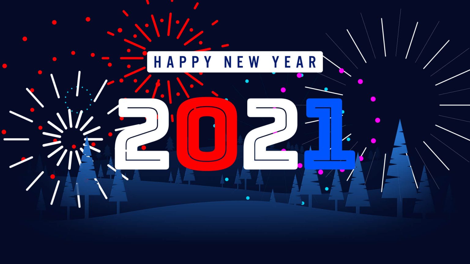 Happy New Year 2021 Animated Fireworks Title Animations