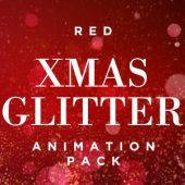 Christmas Red Glitter Background Loops Pack