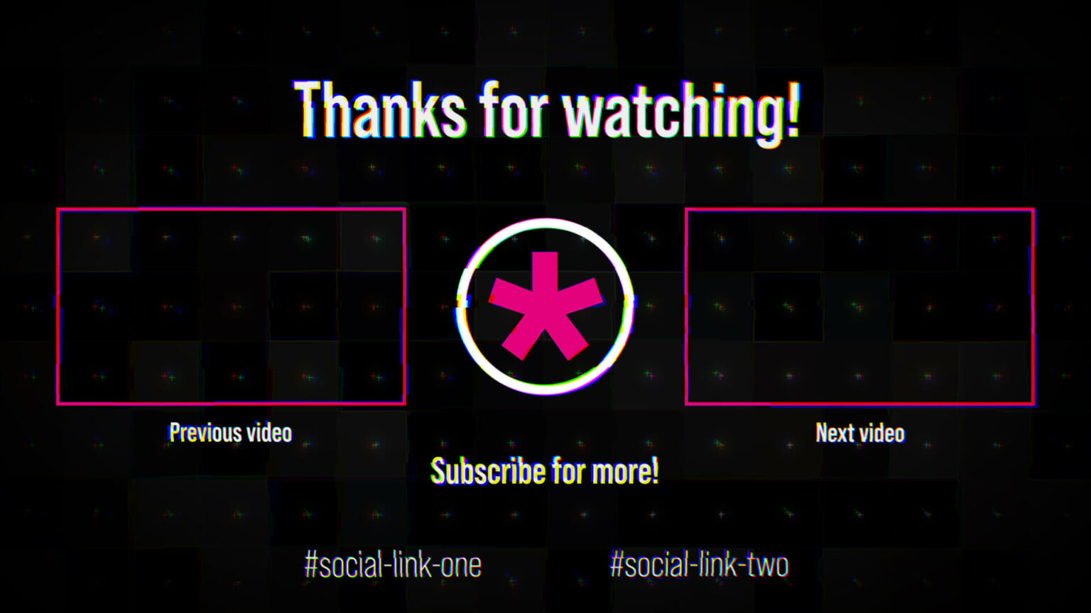 Glitchy YouTube Graphics Pack - Free After Effects Template