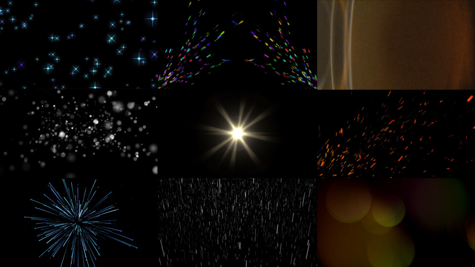 Contains a Variety of Video Editing Overlay Effects
