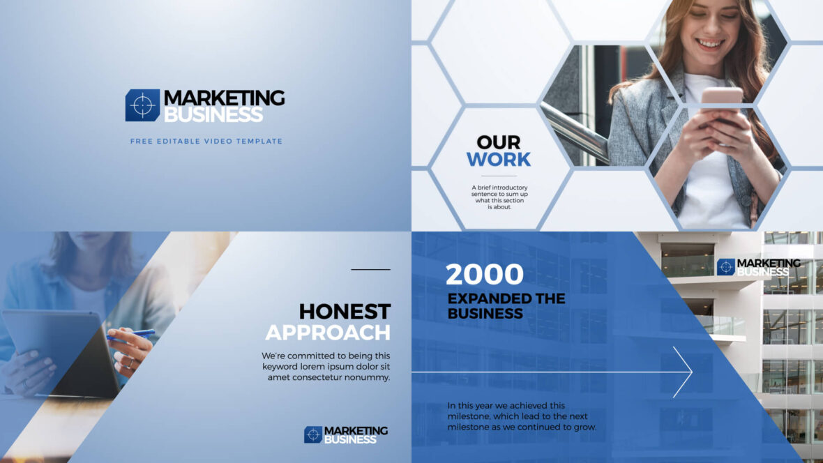 Free Marketing Business Video Template for After Effects
