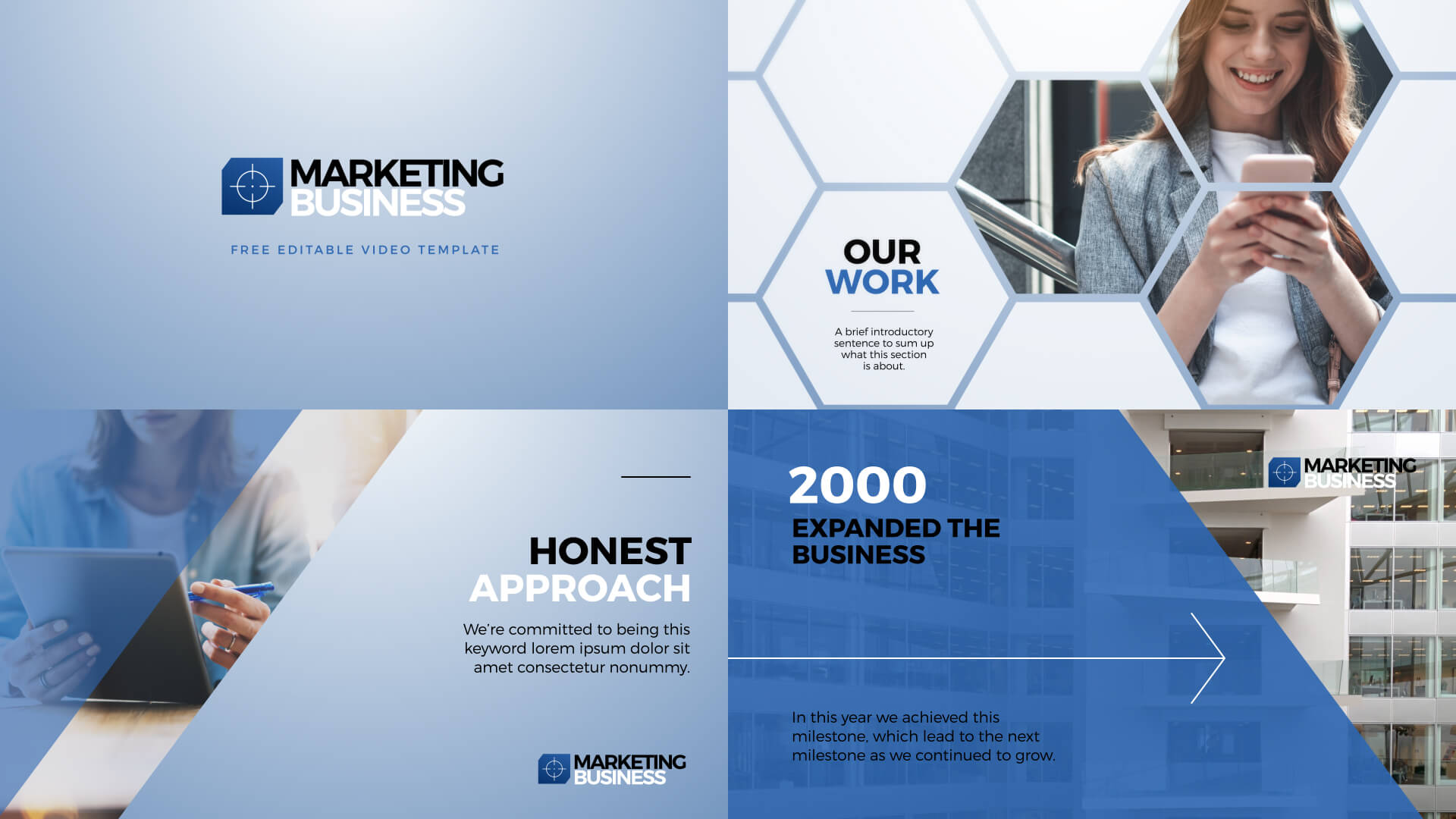 Free Marketing Business Video Template for After Effects