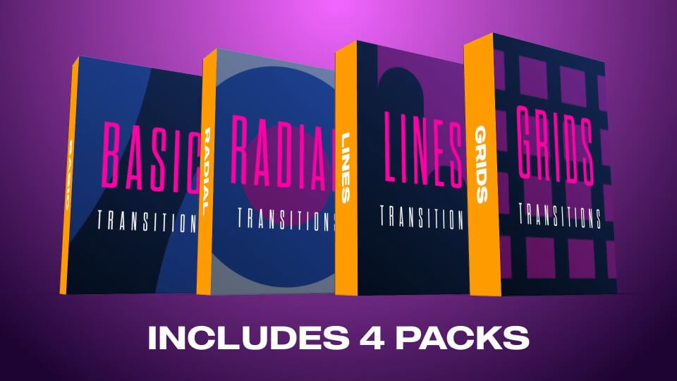 Includes 4 Transition Packs