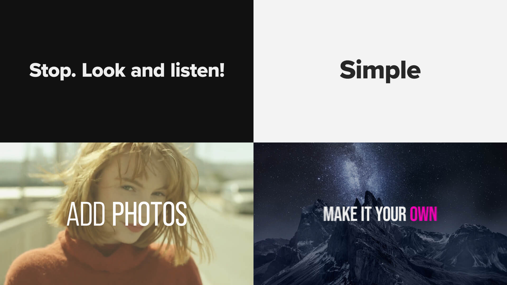 Stomp Kinetic Typography Free After Effects Template