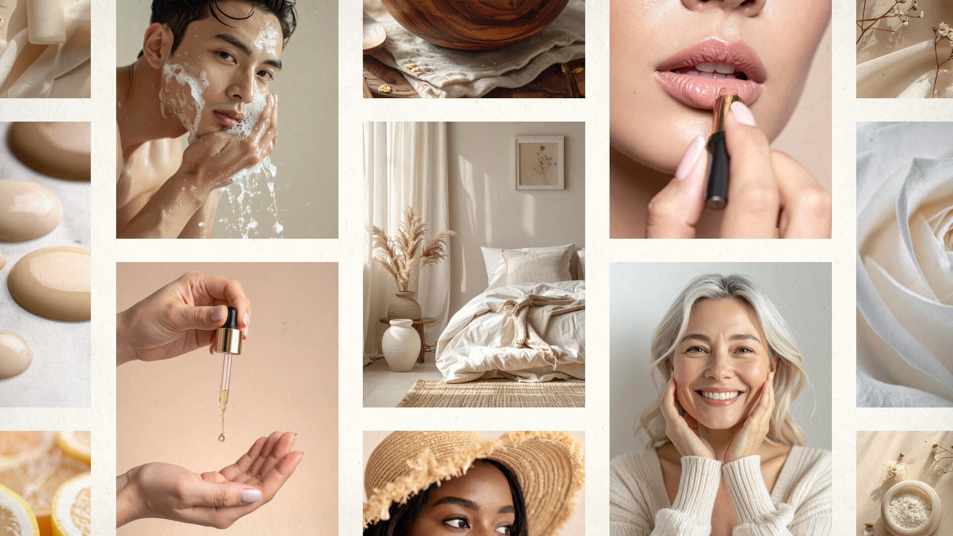 Diverse Range of Neutral Aesthetic Images