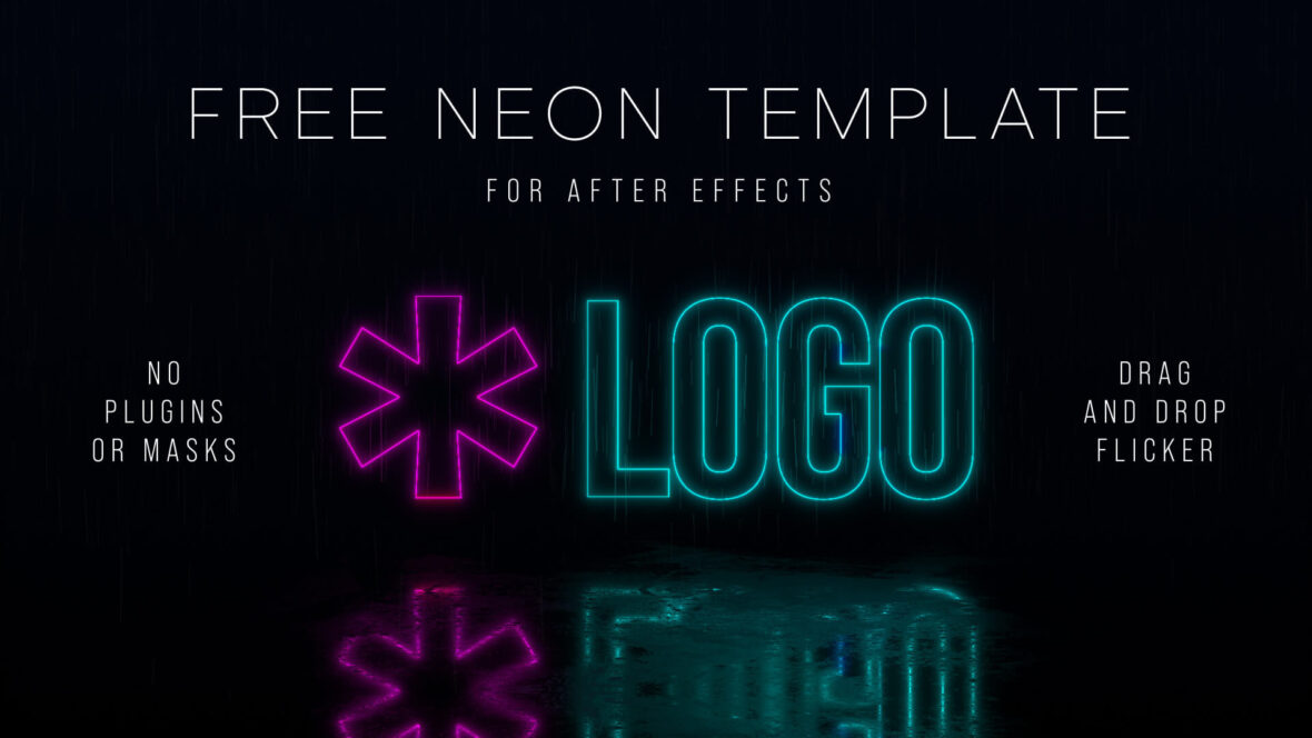 Free Flickering Neon Logo and Text After Effects Template