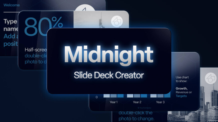 Title Card for Midnight Slide and Pitch Deck Creator