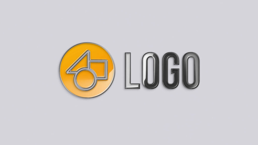 Clean 3D Metal Decal Badge Logo Reveal for Premiere Pro
