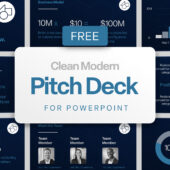 Clean Blue Modern Pitch Deck for PowerPoint