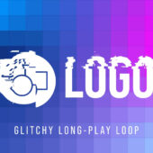 Glitch Logo and Text Background Loop for Premiere Pro