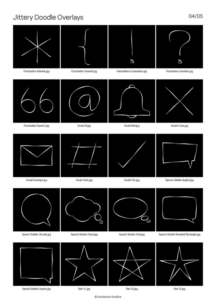 Gallery page 4 of included doodle overlay elements