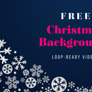 Free 4K animated Christmas background featuring a white paper snowflake border on a dark blue winter background