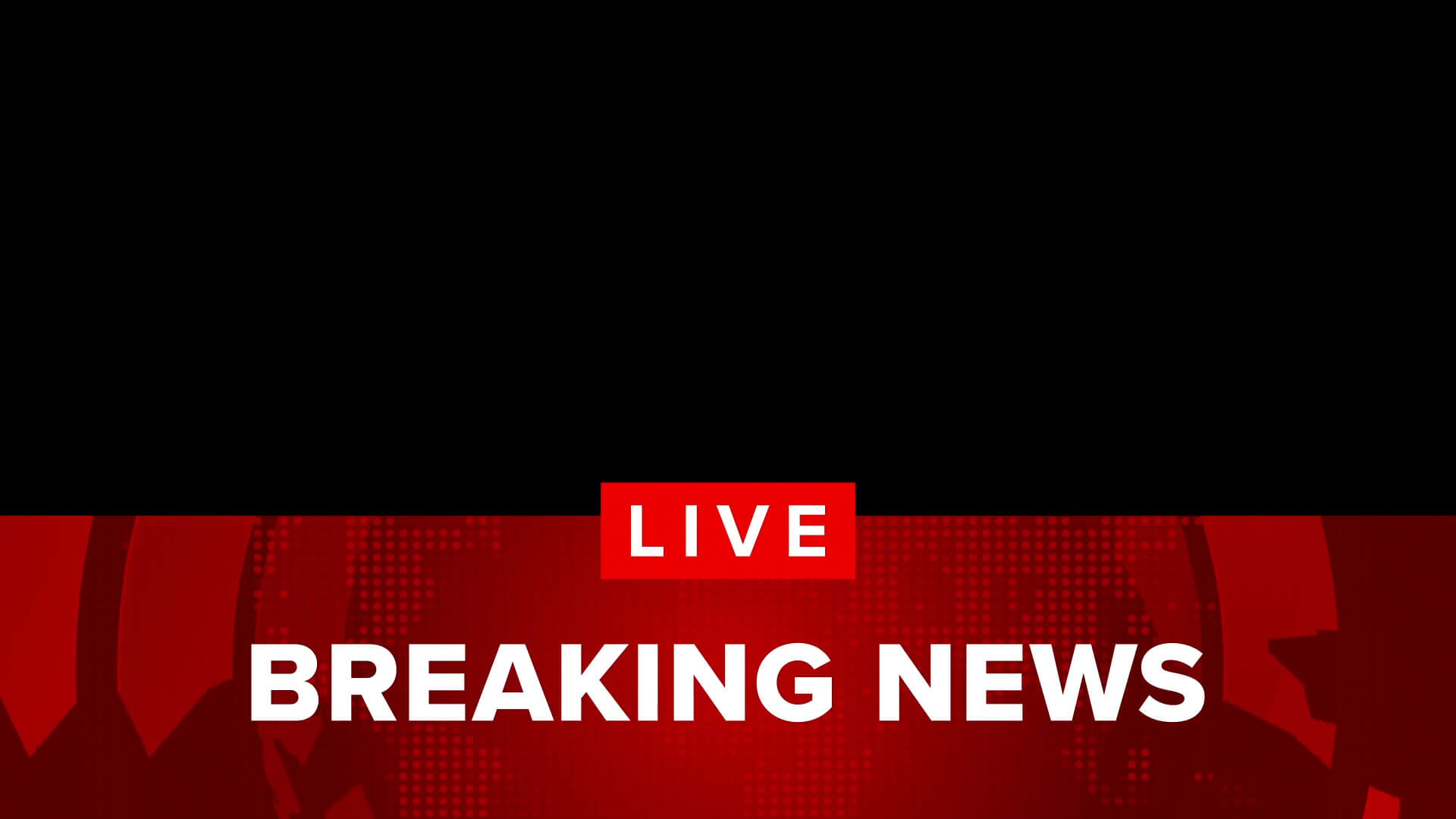 Global news banner title template with animated headline graphics and global map background