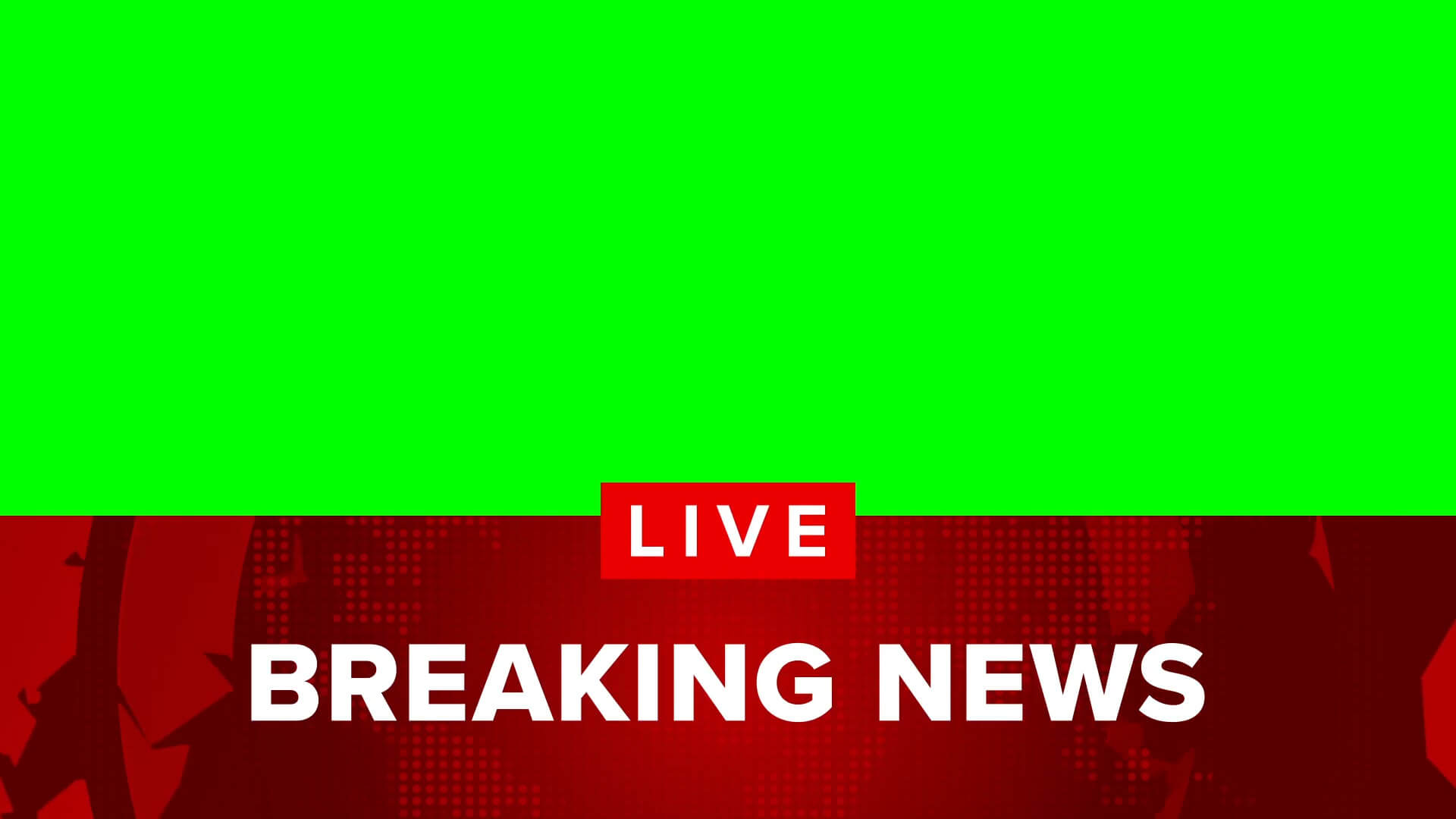 Free breaking news banner animation on green screen