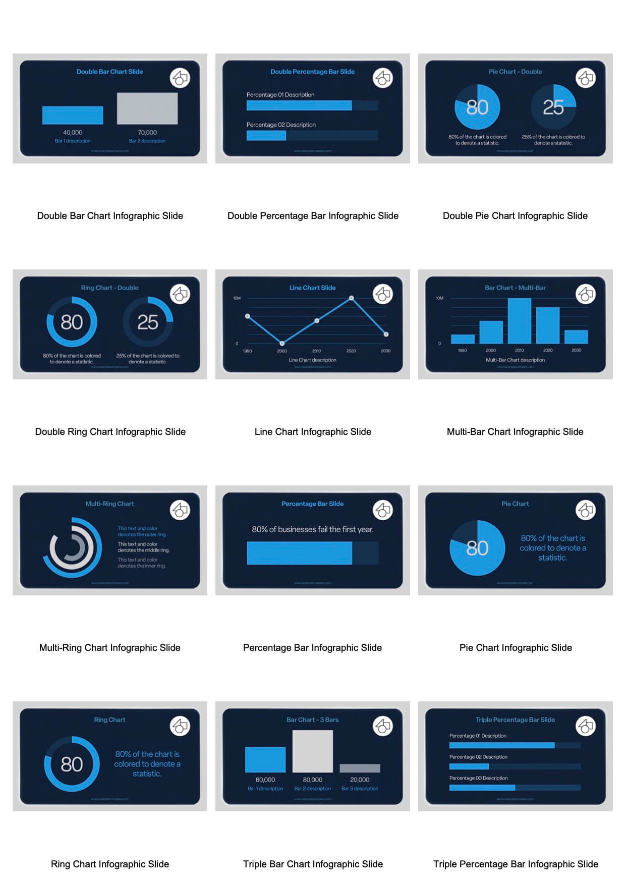 Analytics Chart Slide Pack for Premiere Pro Gallery